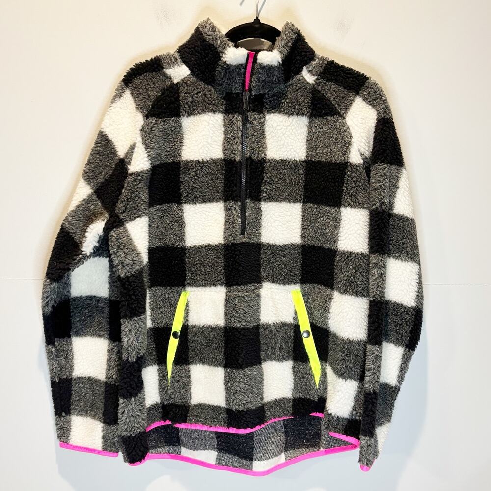 Vineyard Vines NWT Buffalo Check Sherpa Pullover - size Large